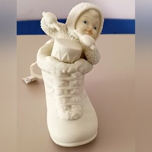 Vintage Dept 56 Snowbaby "Five, Six, A Drum With Sticks" Ornament